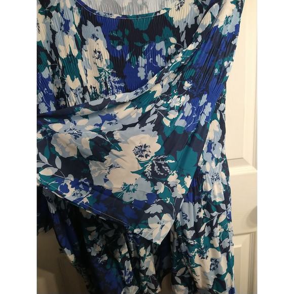 Jessica London Woman 22W Blouse Pullover Belle Flare 3/4 Sleeve Floral Baby Doll - Picture 6 of 8